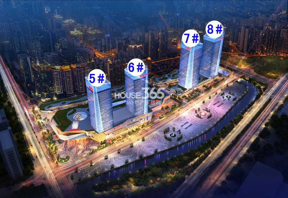杭州万达广场鸟瞰图