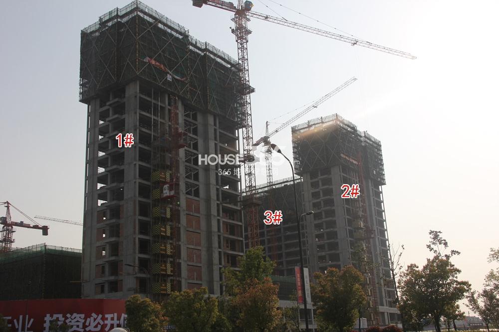 萧山宝龙城市广场1-3号楼施工进度 2015年4月摄 