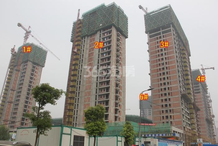 萧山宝龙城市广场1—4、6号楼施工进度 2015年6月摄