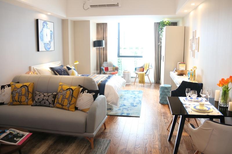 北大资源海港城项目55方样板房——卧室、客厅